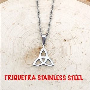 UNISEX NWT CELTIC TRIQUETRA STAINLESS STEEL